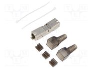 Connector: RJ45; plug; PIN: 8; Cat: 6a; shielded; Layout: 8p8c QOLTEC