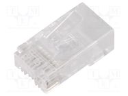 Connector: RJ45; plug; PIN: 8; Cat: 5e; pass through; Layout: 8p8c QOLTEC