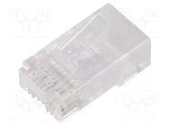 Connector: RJ45; plug; PIN: 8; Cat: 5e; pass through; 8p8c; for cable QOLTEC