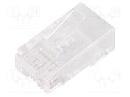 Connector: RJ45; plug; PIN: 8; Cat: 5e; pass through; Layout: 8p8c QOLTEC