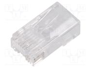 Connector: RJ45; plug; PIN: 8; Cat: 6; pass through; Layout: 8p8c QOLTEC