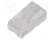 Connector: RJ45; plug; PIN: 8; Cat: 6; pass through; Layout: 8p8c QOLTEC