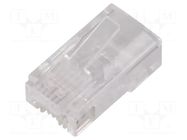 Connector: RJ45; plug; PIN: 8; Cat: 6; pass through; 8p8c; for cable QOLTEC