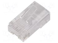 Connector: RJ45; plug; PIN: 8; Cat: 6; pass through; 8p8c; for cable QOLTEC