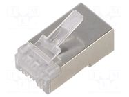 Connector: RJ45; plug; PIN: 8; Cat: 5e; shielded,pass through; 8p8c QOLTEC
