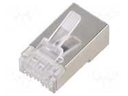 Connector: RJ45; plug; PIN: 8; Cat: 6; shielded,pass through; 8p8c QOLTEC