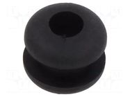 Grommet; Ømount.hole: 6.4mm; Øhole: 4mm; black; -40÷135°C; UL94HB ESSENTRA