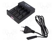 Charger: for rechargeable batteries; Li-Ion; 3.6/3.7V; 0.5A EFEST