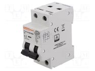 RCBO breaker; Inom: 6A; Ires: 30mA; Poles: 1+N; 230VAC; IP20; 1÷16mm2 LOVATO ELECTRIC