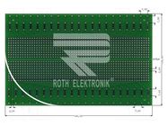 Board: universal; double sided,prototyping; W: 100mm; L: 160mm ROTH ELEKTRONIK GMBH