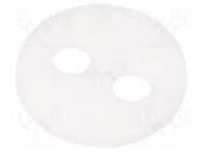 Spacer sleeve; LED; Øout: 6.4mm; ØLED: 3mm,5mm; L: 1.3mm; white BIVAR