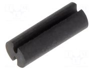 Spacer sleeve; LED; Øout: 3.7mm; ØLED: 3mm; L: 29.08mm; black; PVC BIVAR