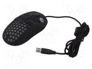 Optical mouse; black; USB A; wired; Features: DPI change button GEMBIRD