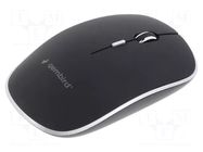 Mouse; black,light silver; USB A; wireless,optical; No.of butt: 4 GEMBIRD