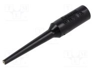 Measuring tip; 3A; black; Tip diameter: 1.02mm; Socket size: 4mm POMONA