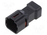 Connector: wire-wire; DF62W; crimped; PIN: 9; plug; for cable; male HIROSE