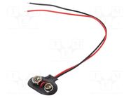 6F22 connector; 6F22,6LR61; Batt.no: 1; cables; 150mm GOOBAY