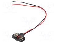 6F22 connector; 6F22,6LR61; Batt.no: 1; cables; 150mm GOOBAY