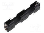 Holder; AA,R6; Batt.no: 4; 6F22 type; black Goobay