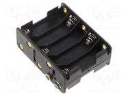 Holder; AA,R6; Batt.no: 10; 6F22 type; black Goobay