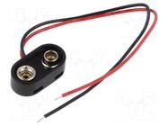 6F22 connector; 6F22,6LR61; Batt.no: 1; cables; 150mm GOOBAY
