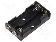 Holder; AA,R6; Batt.no: 2; 6F22 type; black Goobay