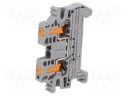 Splice terminal: rail; ways: 1; terminals: 2; grey; snap-on PHOENIX CONTACT