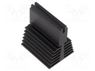 Heatsink: extruded; T; universal; black; L: 50mm; W: 40mm; H: 56mm FISCHER ELEKTRONIK