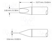 Tip; chisel; 3.5mm; 413°C; for soldering station METCAL