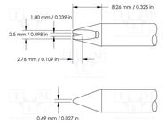 Tip; special; 2.5mm; 413°C; for soldering station METCAL