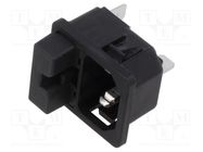 Connector: AC supply; socket; male; 10A; 250VAC; IEC 60320; C14 (E) SCHURTER