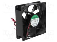 Fan: DC; axial; 12VDC; 92x92x25mm; 58.45m3/h; 37.9dBA; ball; 24AWG SUNON