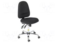 Chair; ESD; Seat dim: 460x430mm; Back dim: 440x510mm; 580÷770mm RT WORK