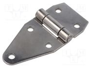 Hinge; Width: 105mm; stainless steel; H: 50mm; without coating ELESA+GANTER