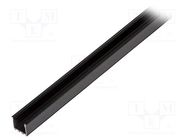 Profiles for LED modules; black; 1m; LOKOM; aluminium; anodized KLUŚ