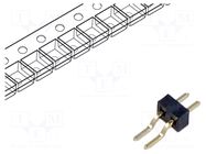 Connector: pin strips; pin header; male; PIN: 2; horizontal; SMT GCT