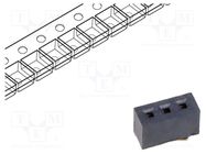 Connector: pin strips; socket; female; vertical; 1mm; SMT GCT