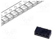 Connector: pin strips; socket; female; horizontal; 1mm; SMT GCT