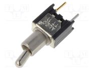 Switch: toggle; Pos: 2; SPST; ON-OFF; Leads: for PCB; -30÷85°C; 20mΩ TE Connectivity