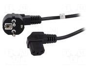 Cable; 3x1mm2; PVC; 5m; black; 16A; 250V GOOBAY