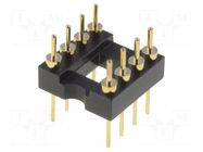 Socket: integrated circuits; DIP8; Pitch: 2.54mm; precision; THT ADAM TECH