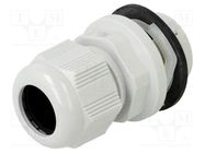 Cable gland; M25; IP68; polyamide; light grey; push-in; Entrelec TE Connectivity