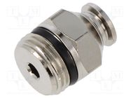 Push-in fitting; straight; -0.99÷20bar; nickel plated brass AIGNEP