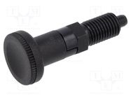 Indexing plungers; Thread: M12; Plating: black finish; 6mm ELESA+GANTER