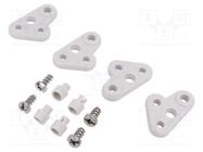 Set of clips; grey; Series: EURONORD; 4pcs. FIBOX