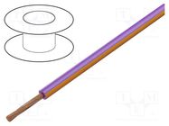 Wire; H05V-K,LgY; stranded; Cu; 1mm2; PVC; violet-orange; 300V,500V BQ CABLE