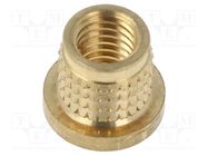 Threaded insert; brass; M8; BN 37898; L: 10.1mm; for plastic TAPPEX