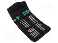 Kit: screwdrivers; hex key,square,Phillips,slot,Torx®; case WERA