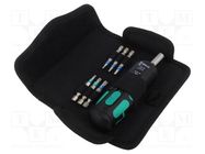 Kit: screwdrivers; torque; hex key,Torx®; case; 7pcs. WERA