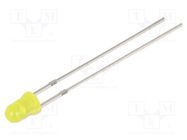 LED; 3mm; yellow; 220÷330mcd; 40°; Front: convex; 2.1÷2.6V; -30÷85°C OPTOSUPPLY